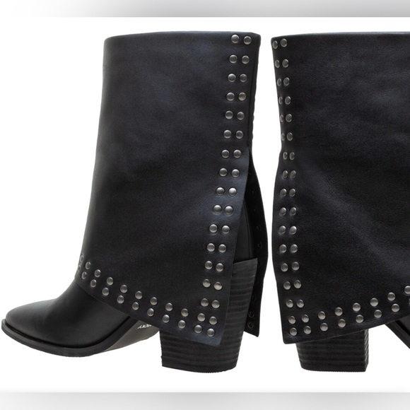NIB Studded  Black Ankle Boots - Picture 4 of 6